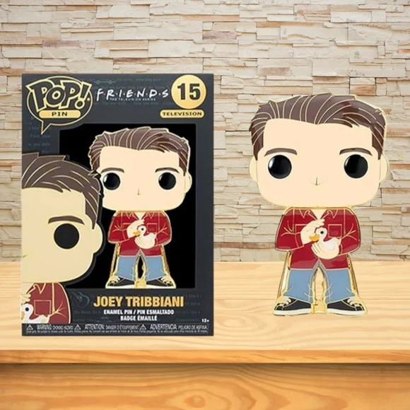 NEW Authentic Funko Pop! Joey Tribbiani Red and Blue Enamel Pin - Picture 1 of 1